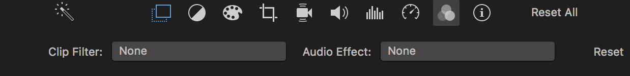 Clip filter and audio effects en iMovie