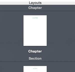 Layouts option in iBooks Author